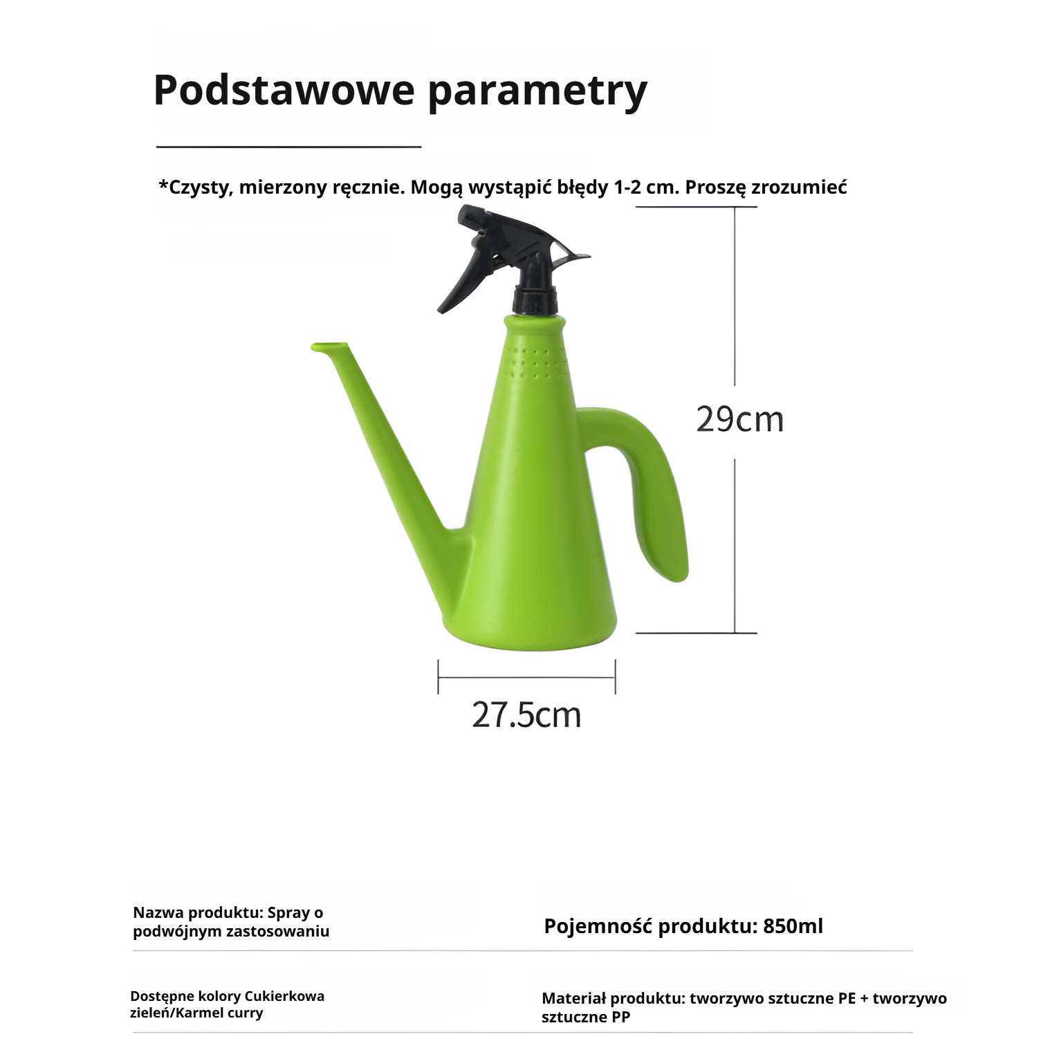 Podlewanie kwiatów ręcznym opryskiwaczem