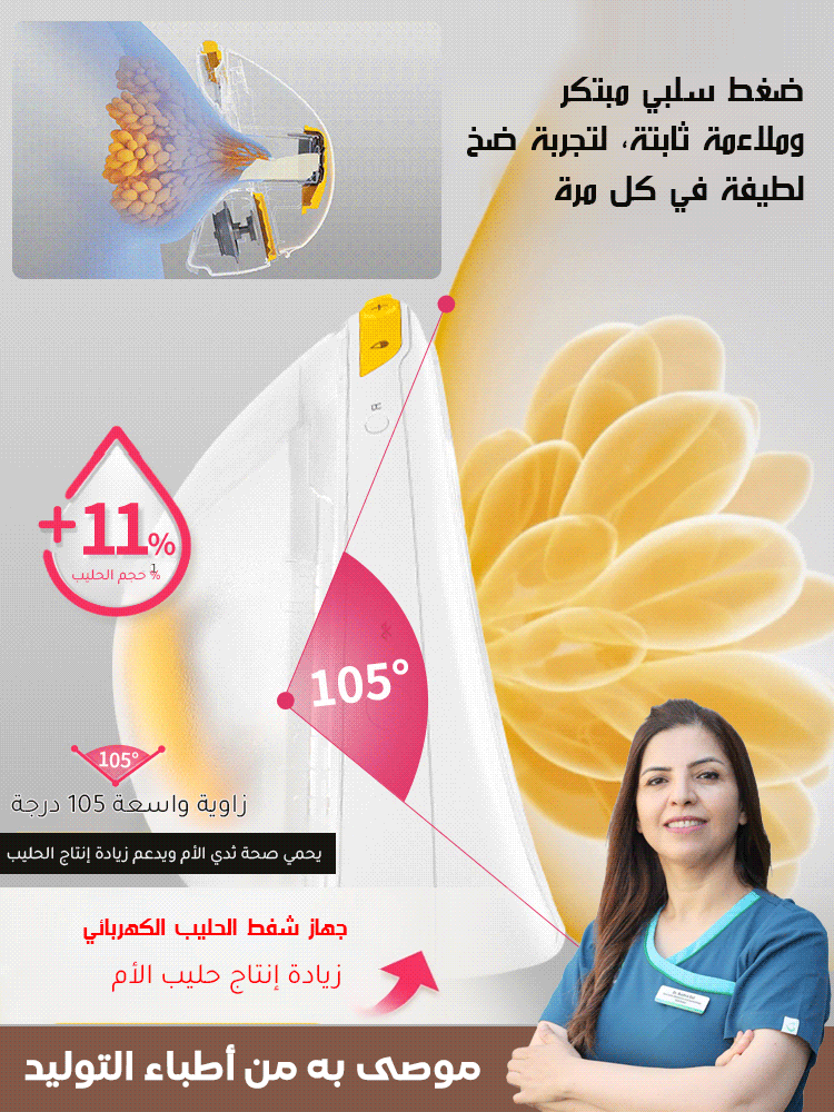 جهاز شفط الحليب الكهربائي المتكامل الجديد الصامت ذو قوة شفط عالية