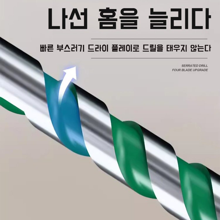 다기능 4날 톱니형 편심 초고경도 드릴링 전기 드릴 헤드