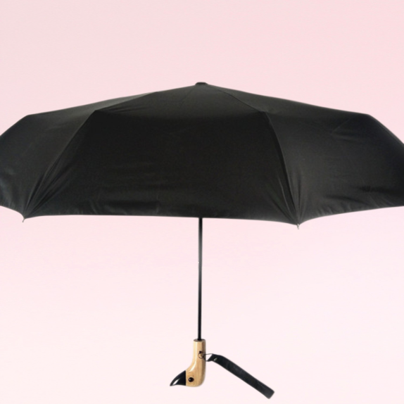 ร่มพับด้ามหัวเป็ดโลโก้ที่กำหนดเอง ร่มพับอัตโนมัติ