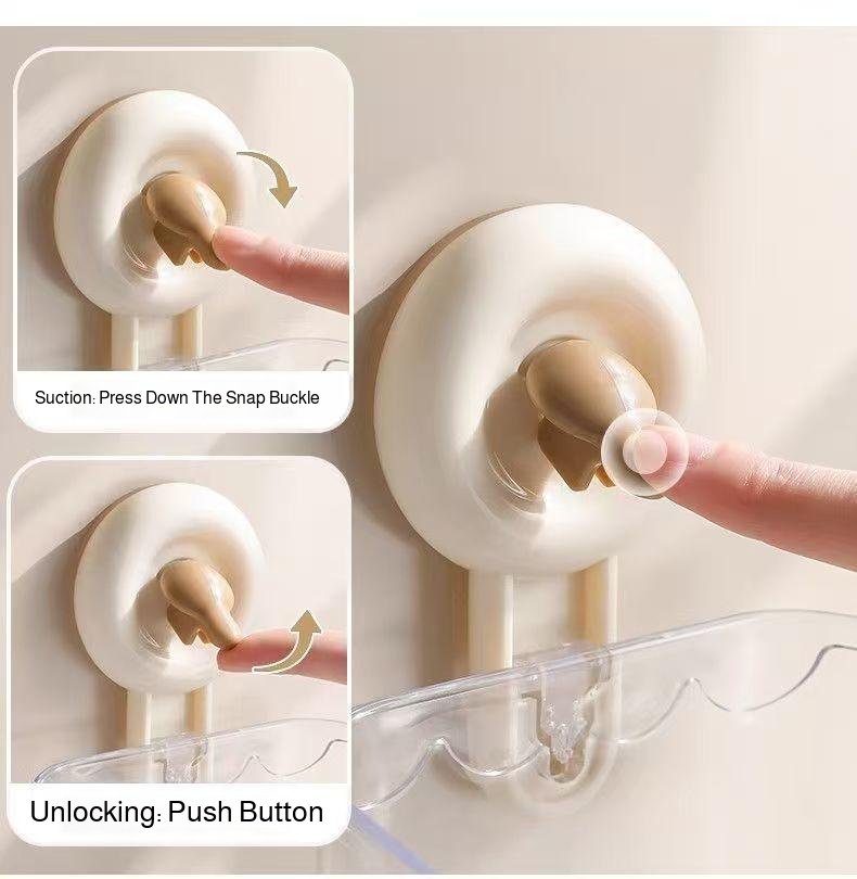 Suction cup towel holder for bathroom wall