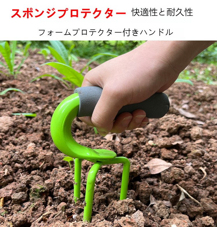 耕す・ほぐす スチールフォーク タマネギフォーク 軽量で使いやすい ガーデニング オールインワン ソリッド