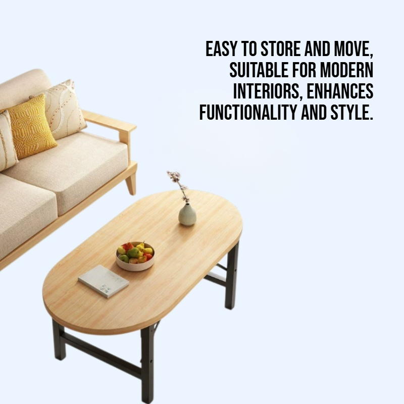 Foldable living room solid wood low table