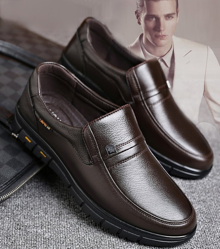 British casual dress shoes in cowhide