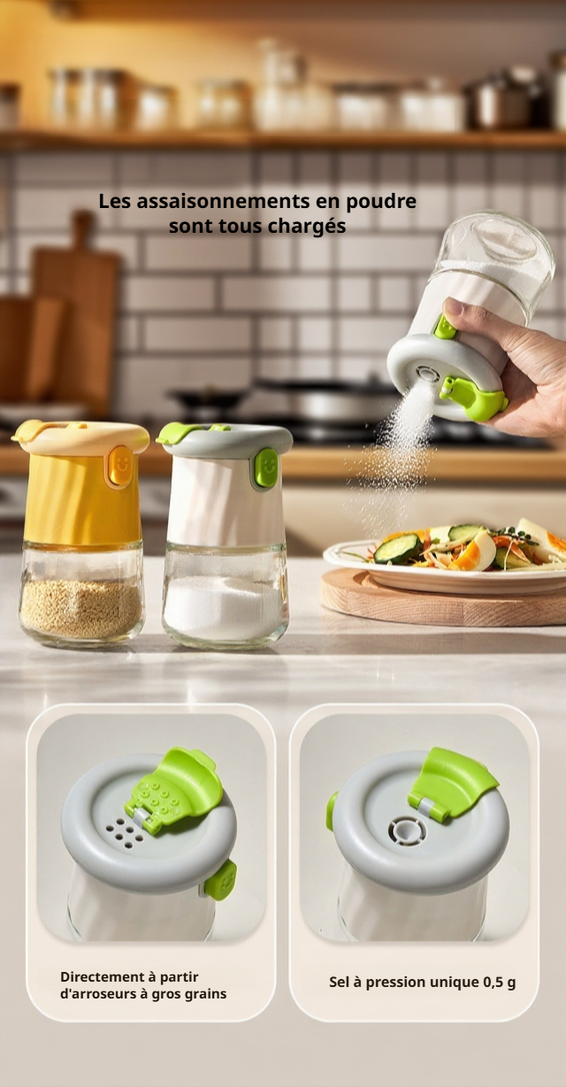 Pot à sel pratique et moderne pour la cuisine