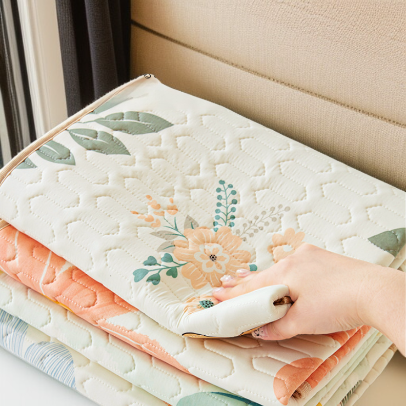 夏用ラテックス素材のソファカバーの質感