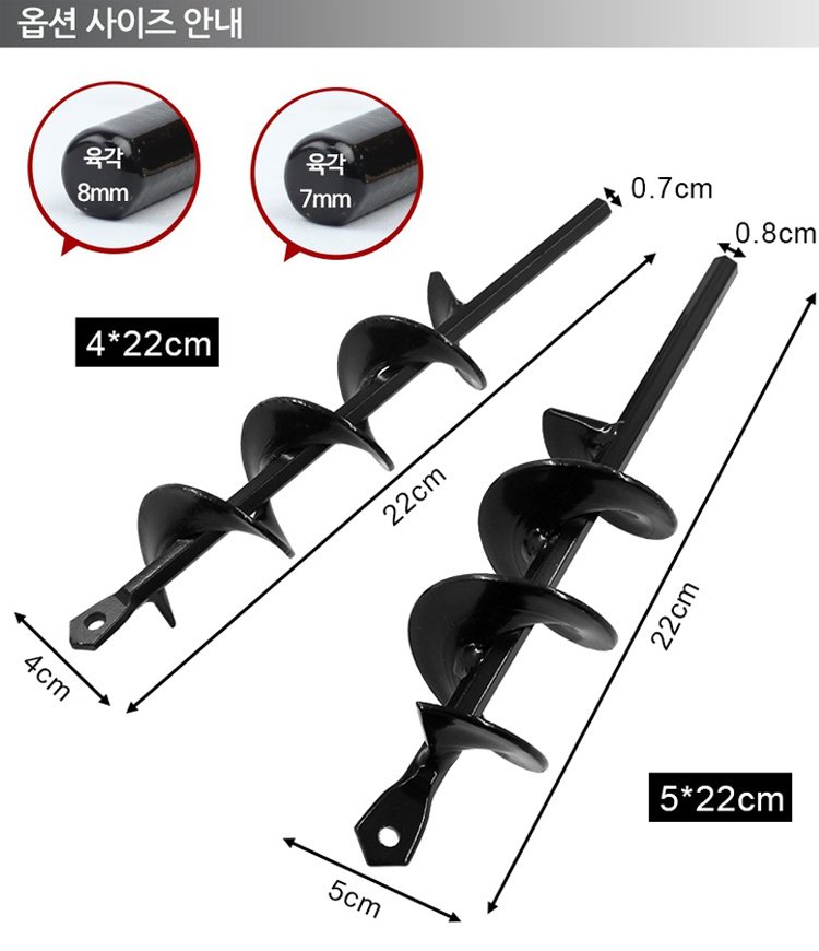스파이럴 땅파기 드릴 비트