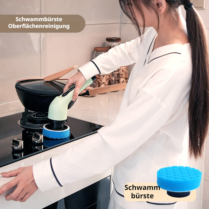 Elektrischer Rotationsschrubber,lange und kurze Mehrzweckbürste, leistungsstarkes Reinigungsartefakt