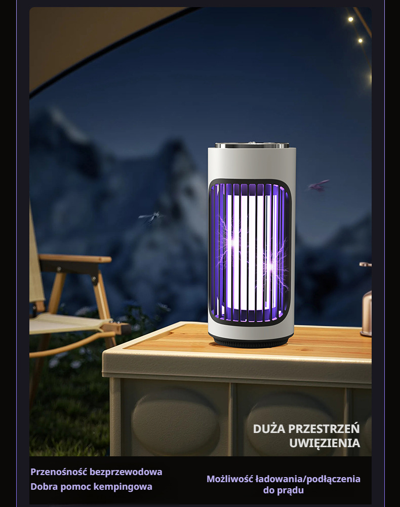 Lampa owadobójcza z funkcją całonocną