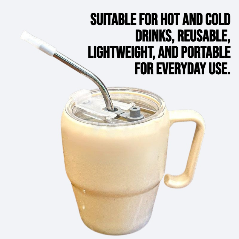 High aesthetic straw cup with lid