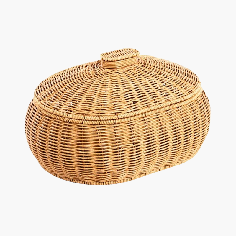 등나무 테이프 덮개 바구니