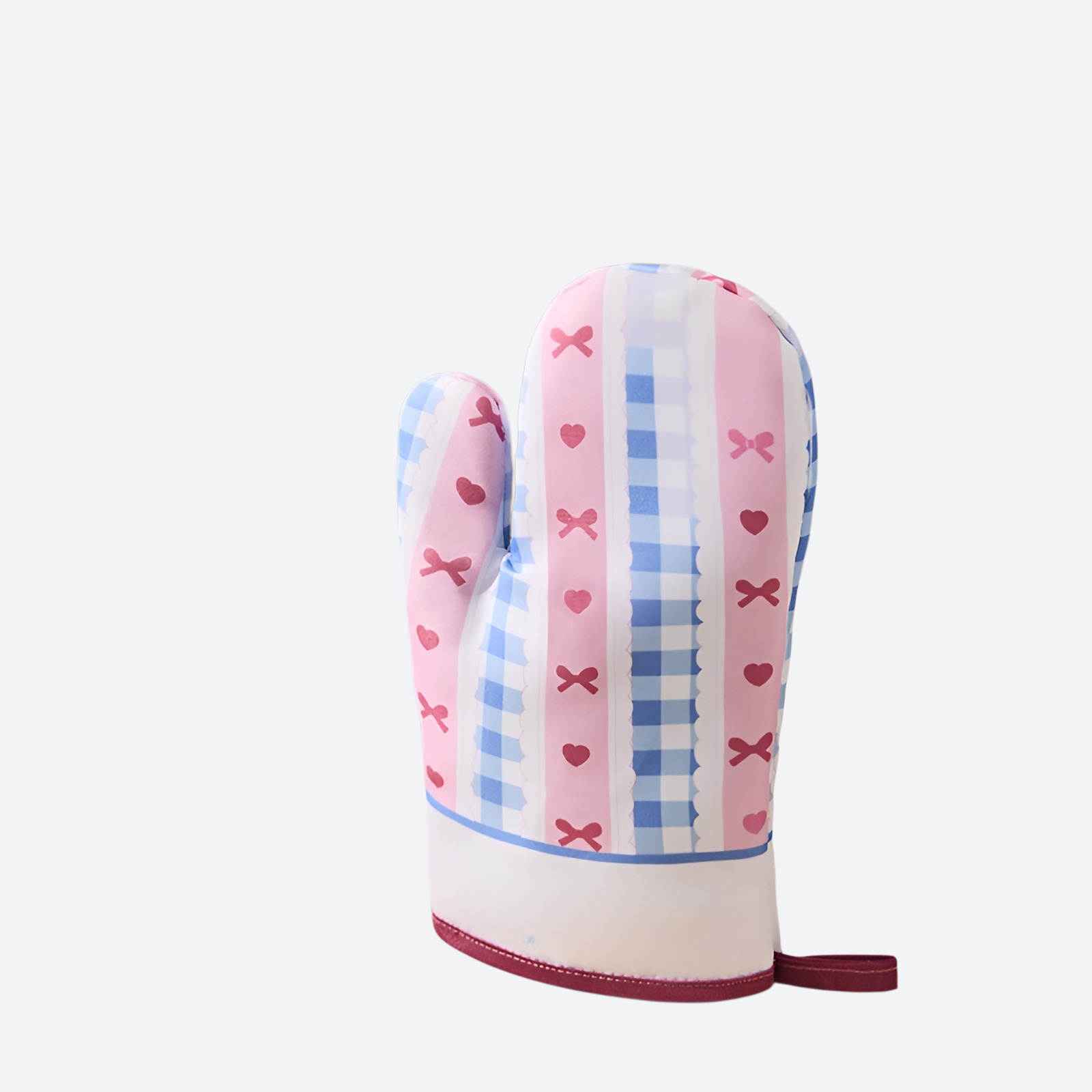 뜨거움 방지 단열 장갑을 두껍게 하다.