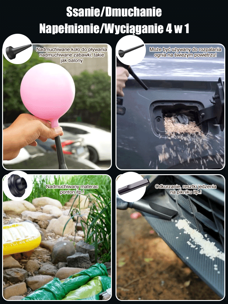 [Darmowy silnik o dużej mocy] Bardzo duży bezprzewodowy odkurzacz samochodowy