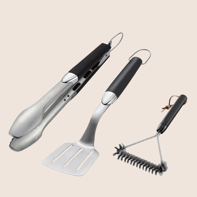 스테인리스 스틸 3종 세트 바비큐 도구 세트