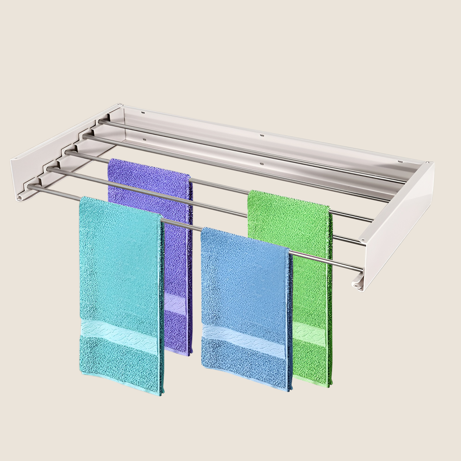 펀치 없는 수건 수납대