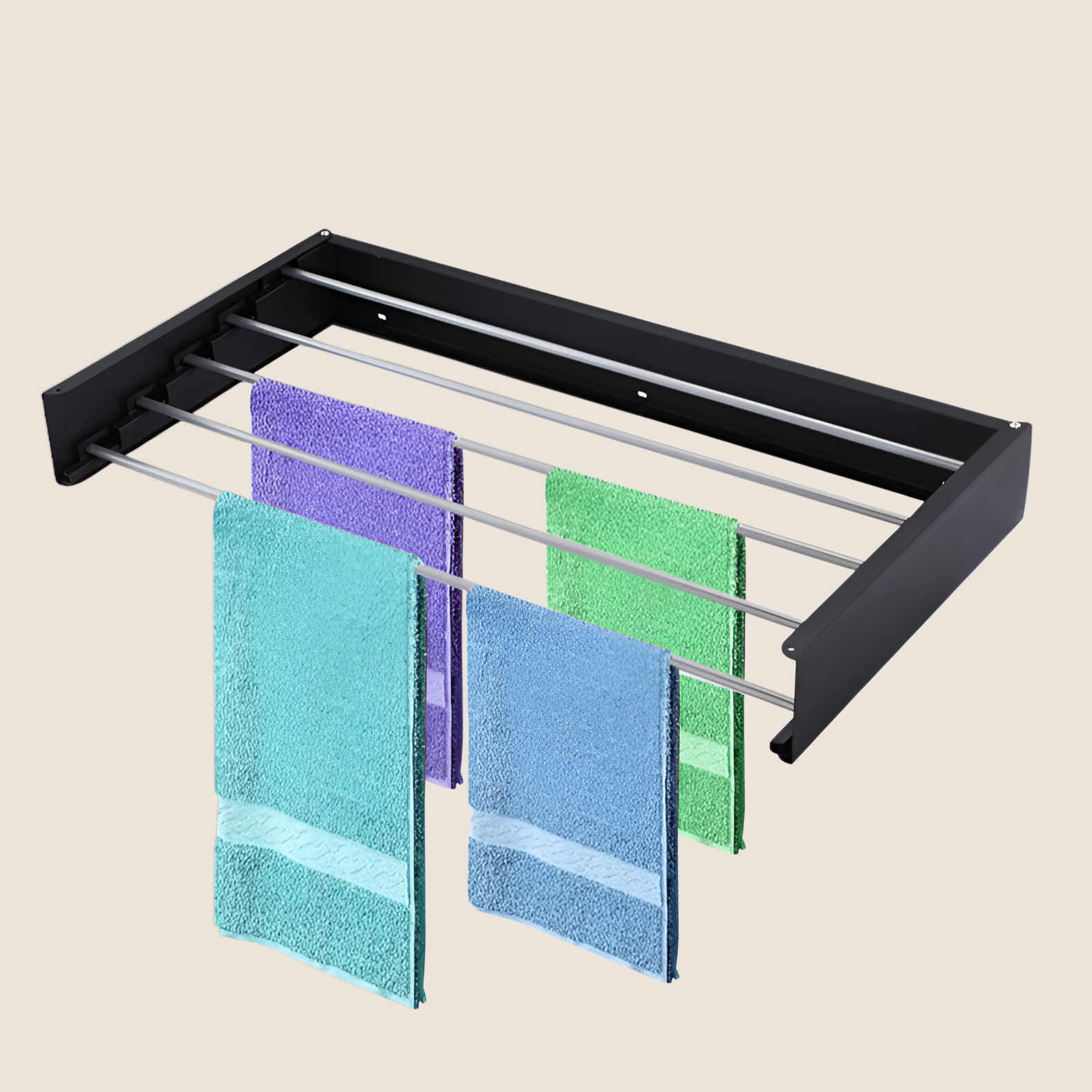 펀치 없는 수건 수납대