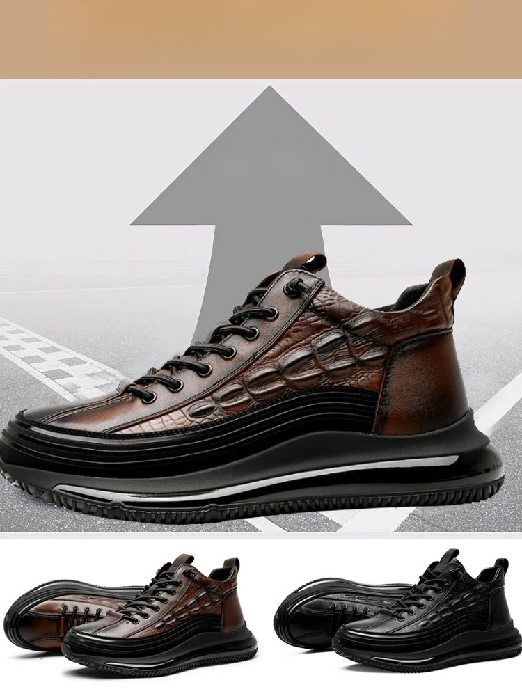 남성 고급 가죽 스니커즈