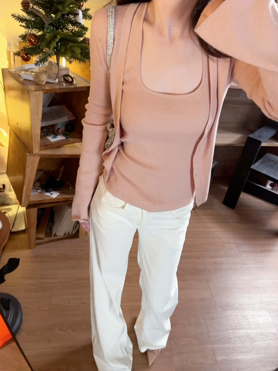 카디건 서스펜더 스프링 니트 재킷