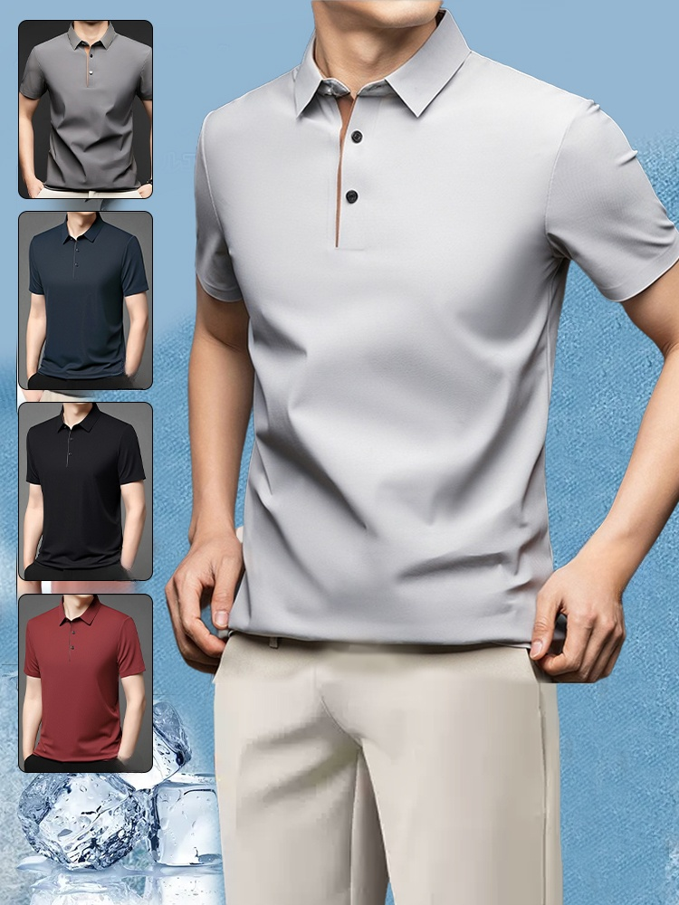 接触冷感ポロシャツ