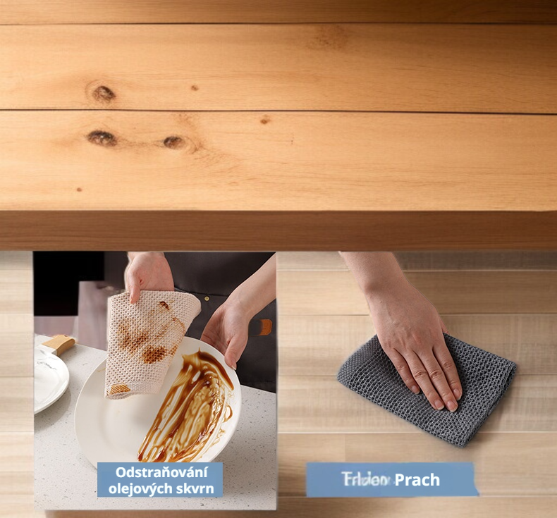 Utěrka s včelími buňkami vhodná pro zero waste domácnost