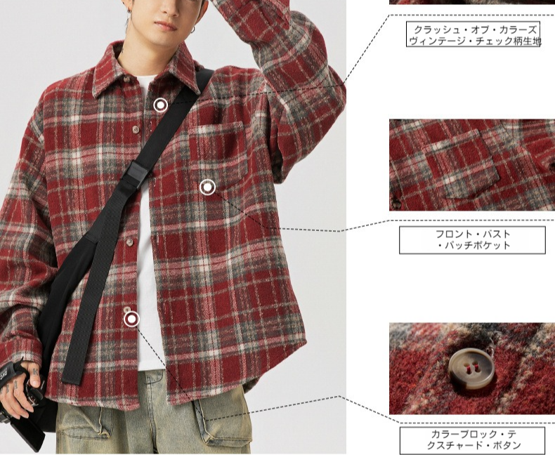 レディース用アメリカンレトロ長袖シャツ