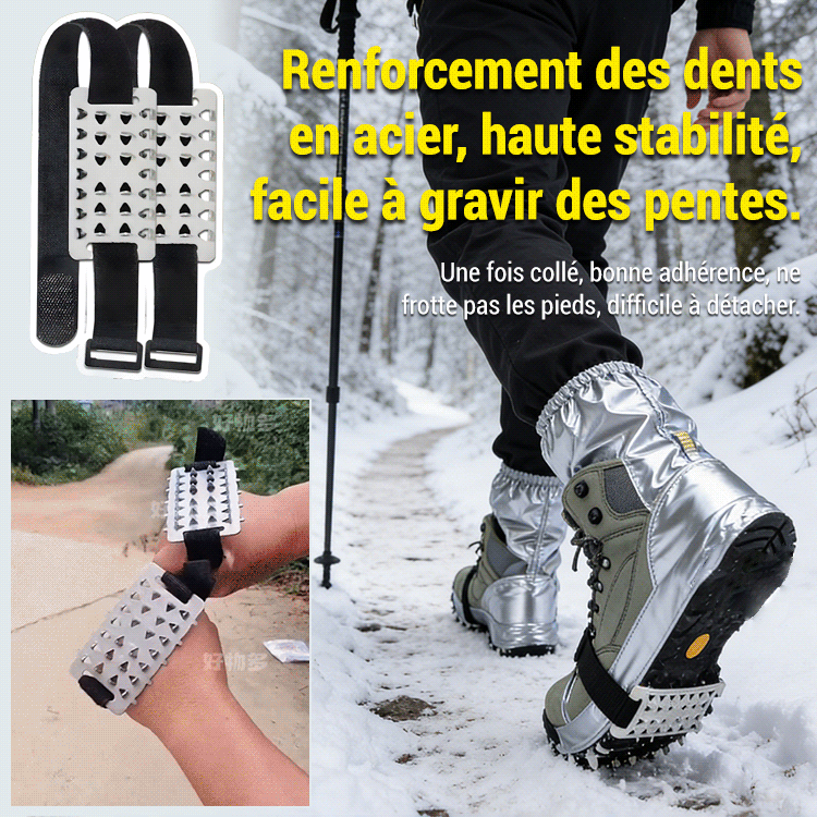 Crampons antidérapants en acier inoxydable à 26 dents