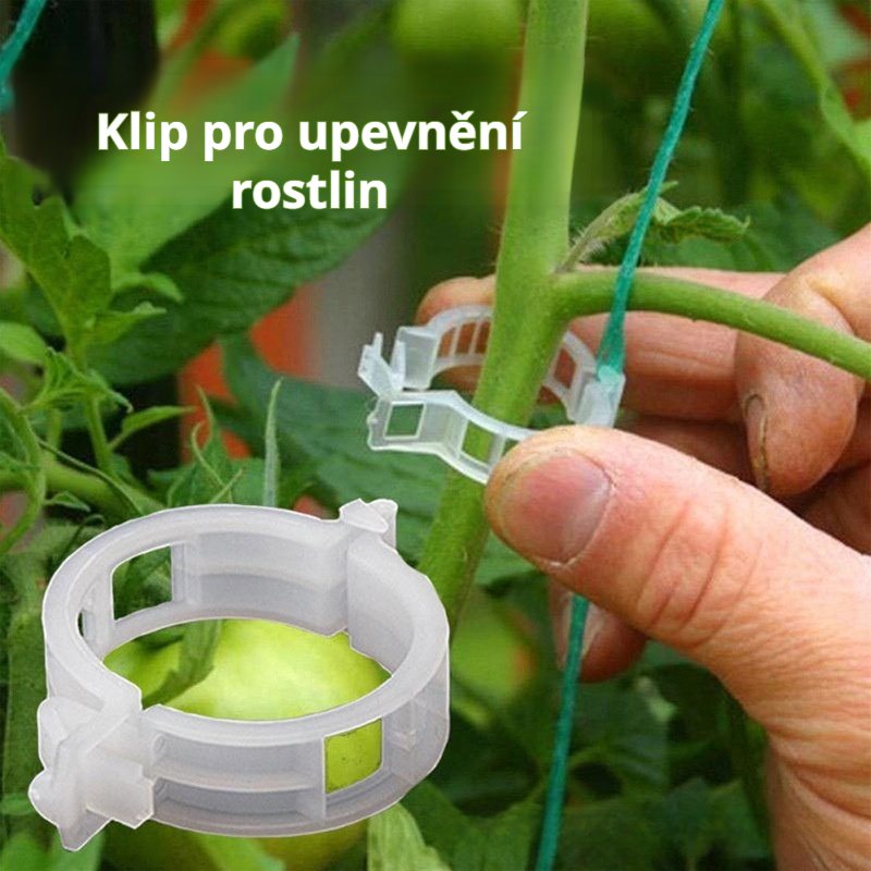 Klipy na upevnění rostlin, úchytky na popínavé rostliny, transplantovací klipy