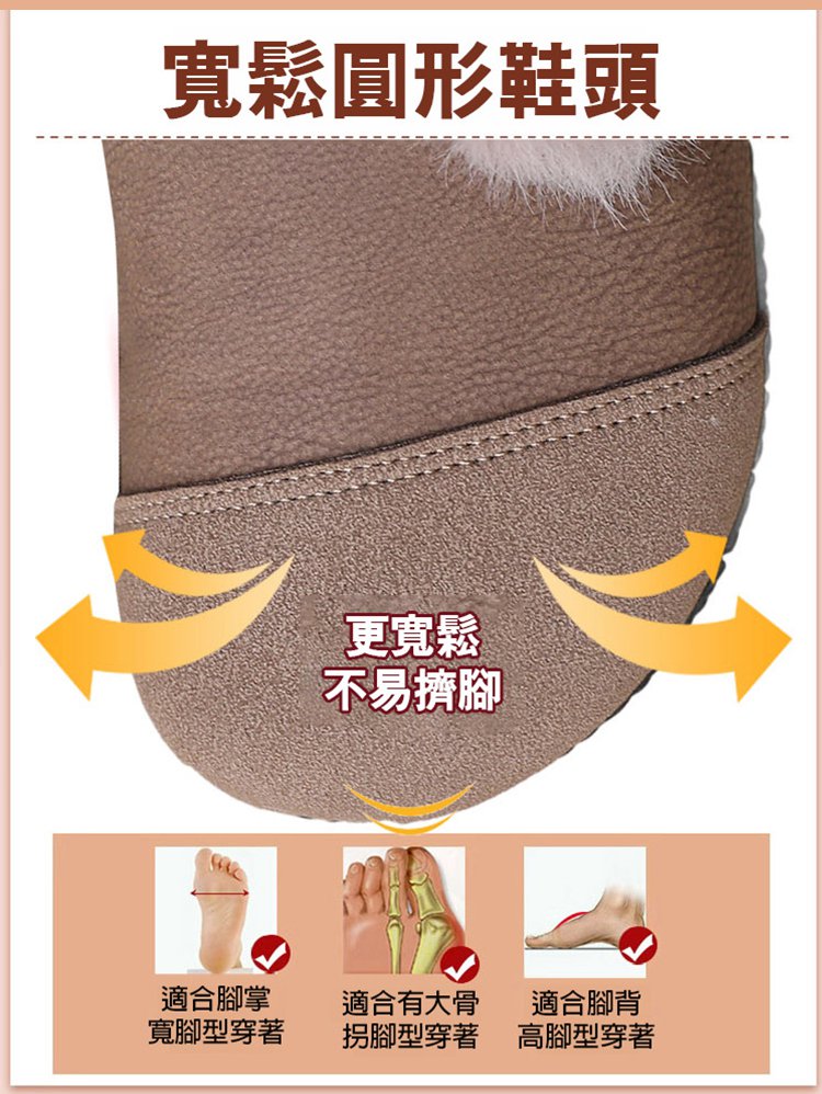 【腳寬腳胖必備】防滑復古一腳蹬加絨鞋