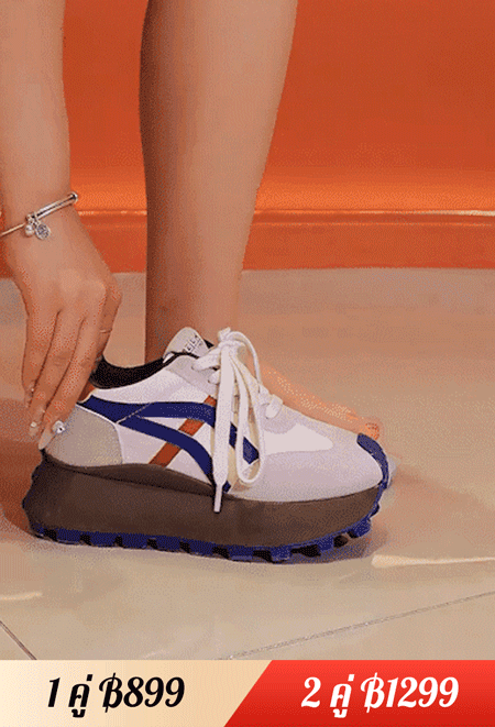 《มีหุ่นดีใน 3 สัปดาห์》รองเท้าผ้าใบเพิ่มความสูงของผู้หญิง 