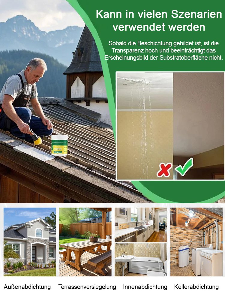 Transparenter  wasserfester Kleber