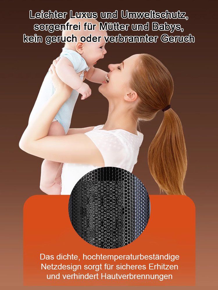 [1 Sekunde schnelles Aufheizen] Dreistufig einstellbare, großflächige 3D-Flammen-Raumheizung