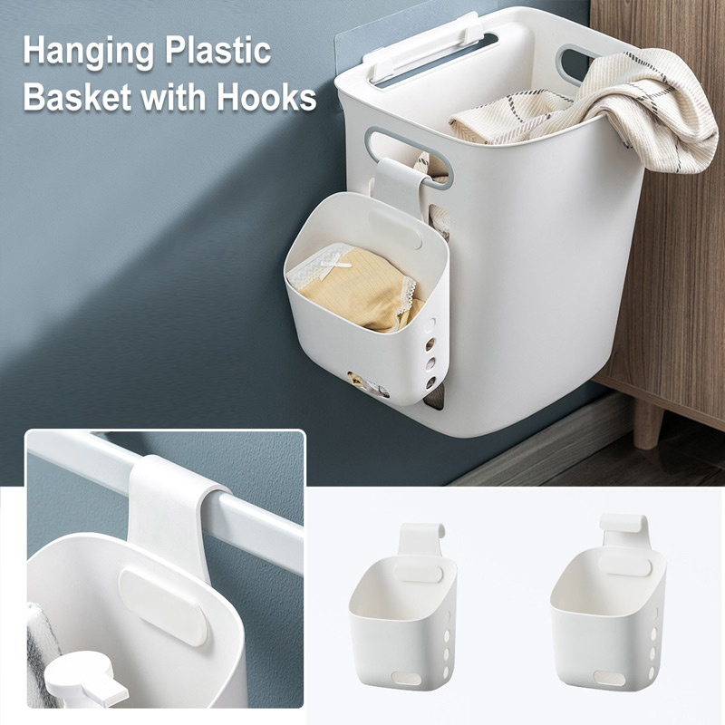 Hanging Plastic Basket with Hooks