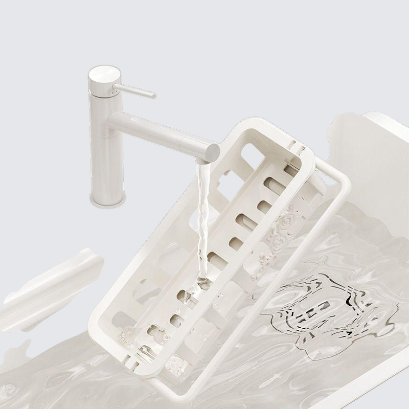 キッチン伸縮シンク収納ラックパンチフリーカウンタートップラック壁掛けウォーターバスケット