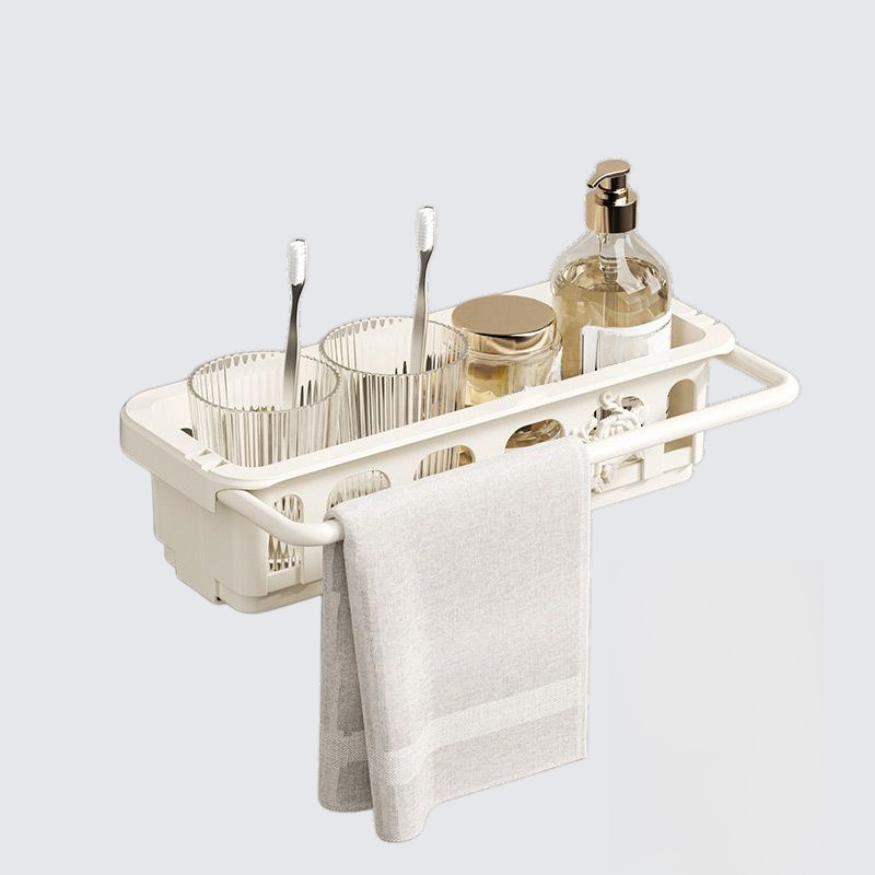 キッチン伸縮シンク収納ラックパンチフリーカウンタートップラック壁掛けウォーターバスケット