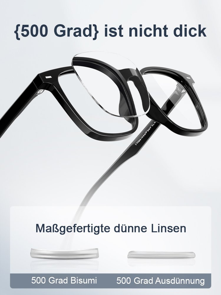 【Langanhaltender Tragekomfort ohne Druck auf die Nase】TR Blaulichtschutzbrille für Kurzsichtigkeit
