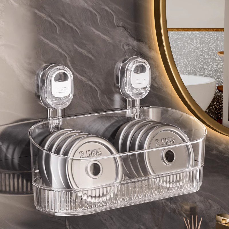 กล่องเก็บเครื่องสำอางมีถ้วยดูดไม่ต้องเจาะรูสำหรับห้องอาบน้ำ