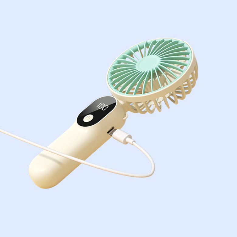 新款usb手持充電數位小風扇