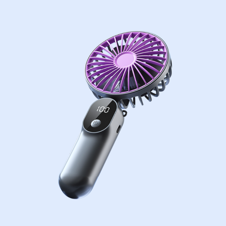 新款usb手持充電數位小風扇