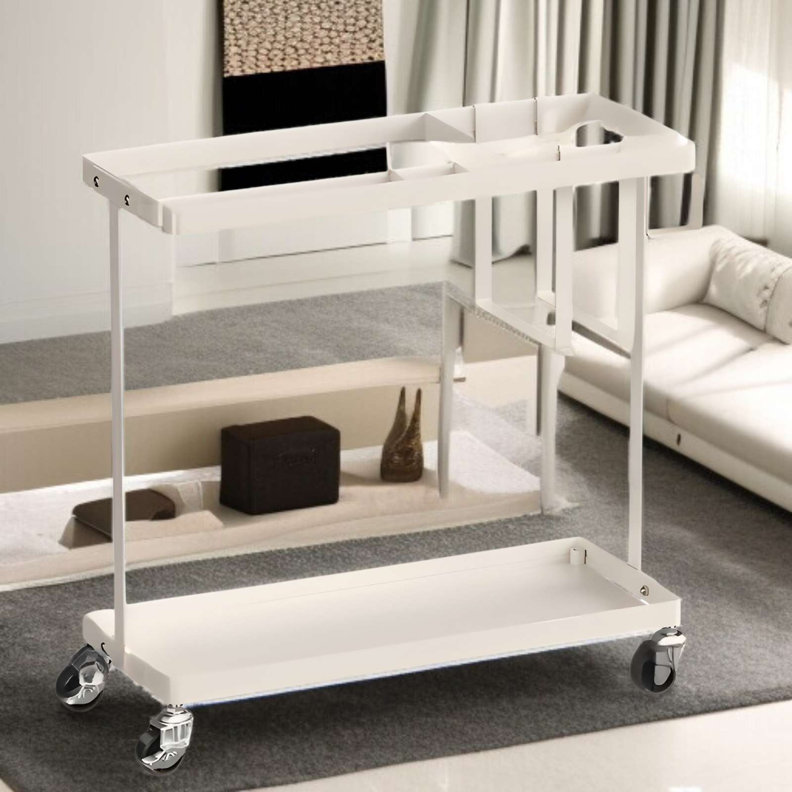 ヨガマット収納バスケット（キャスター付き）フィットネスツール機器収納アーティファクトスポーツ機器隙間配置ラックホーム