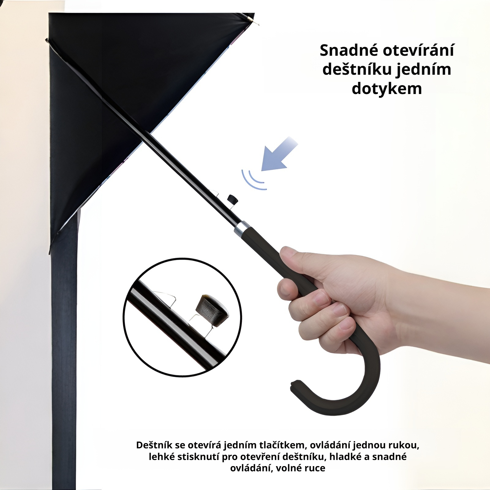 Dámský módní dlouhý deštník