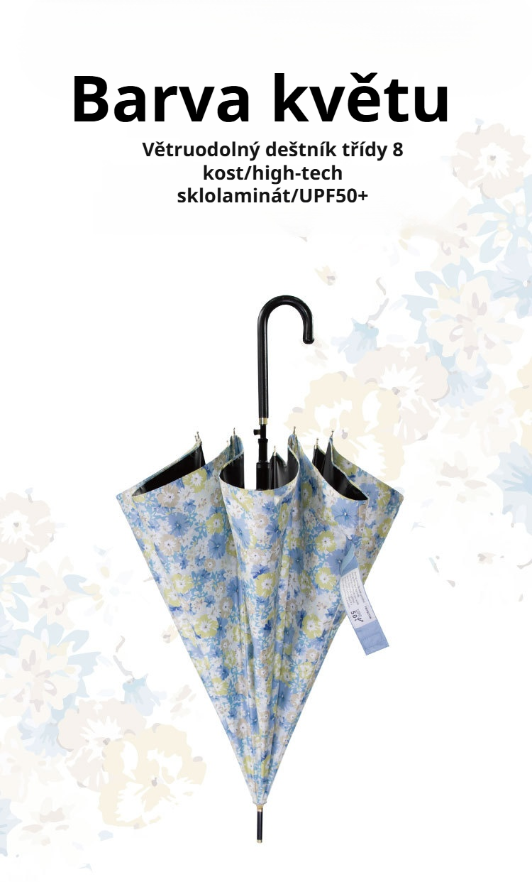 Dámský módní dlouhý deštník v elegantním designu