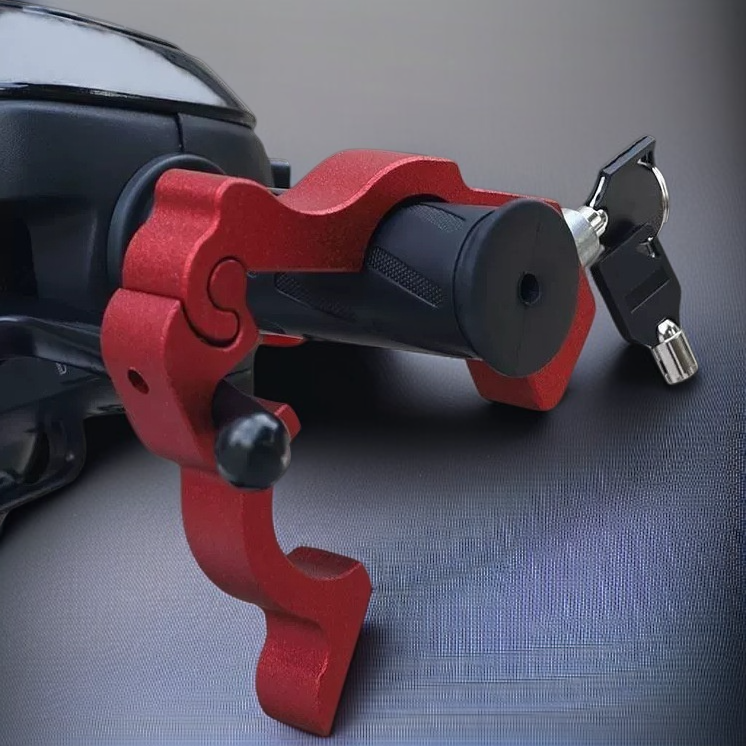 電動自転車ハンドルバーロック 多機能ポータブルアルミ合金ロックヘッドロックブレーキロックバッテリー車ハンドルロック バイク盗難防止ロック