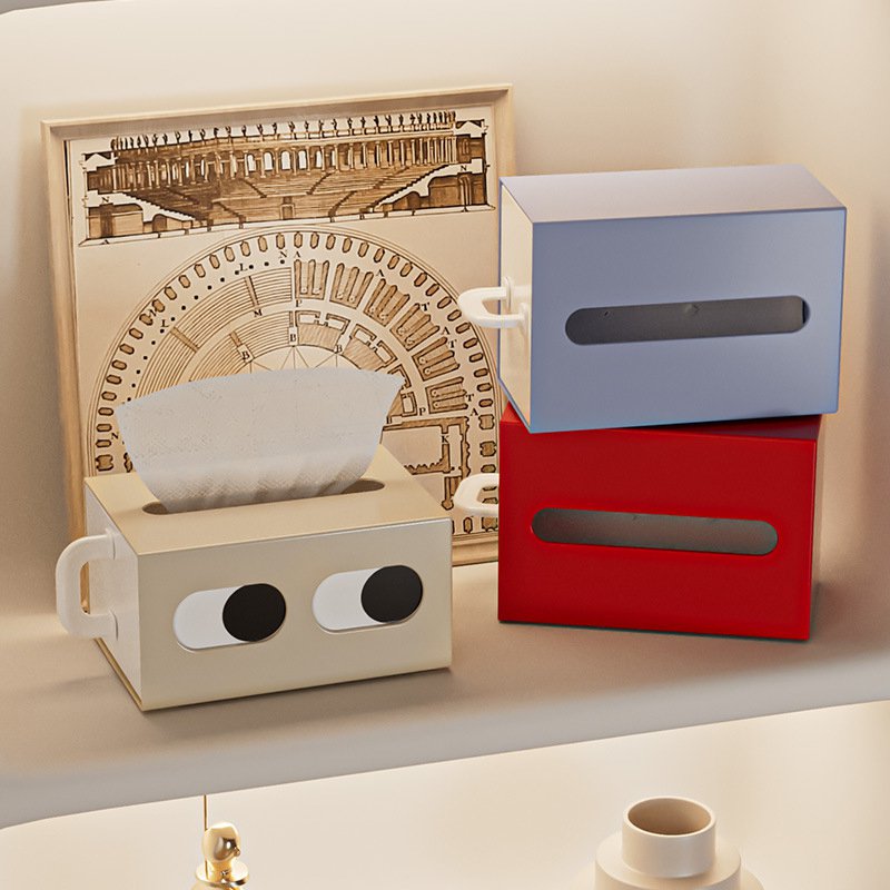 가정용 엽기 탁상용 대구경 티슈케이스 서랍식 냅킨케이스 자동차 티슈케이스 플라스틱 표정 티슈케이스