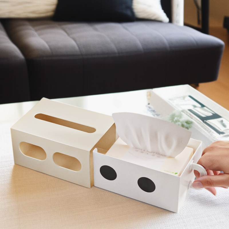 가정용 엽기 탁상용 대구경 티슈케이스 서랍식 냅킨케이스 자동차 티슈케이스 플라스틱 표정 티슈케이스