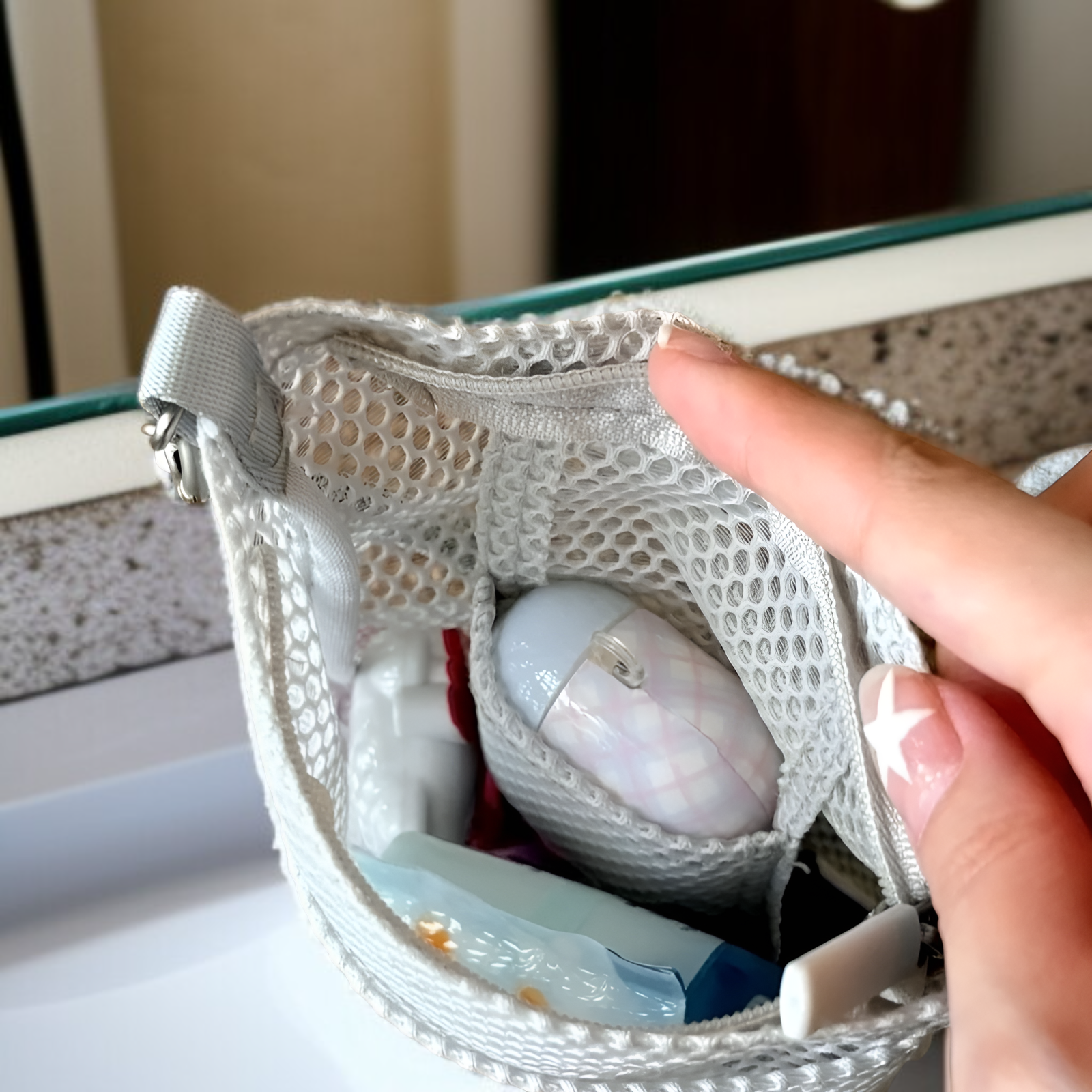 مزدوجة سستة حقيبة محمولة