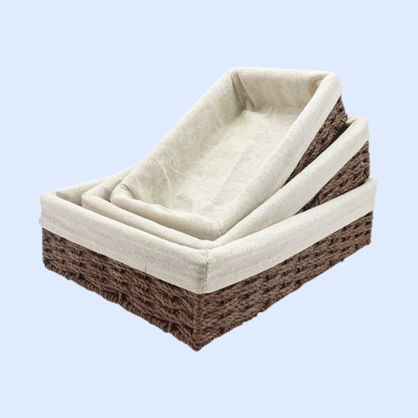 Rattan storage basket woven storage basket desktop sundries storage snack storage box sundries baske