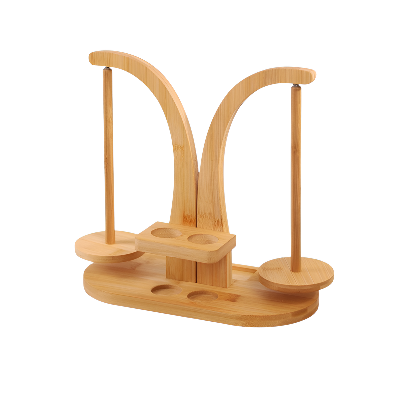 ブラケット付きダブルサポート木製スプールラックウールラック回転式マグネットサスペンションウールラック家庭用糸ラック