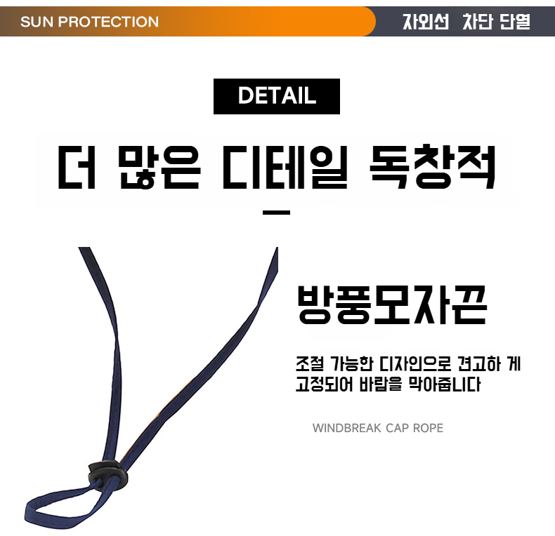 야외활동에 적합한 남자 썬캡 착용 모습