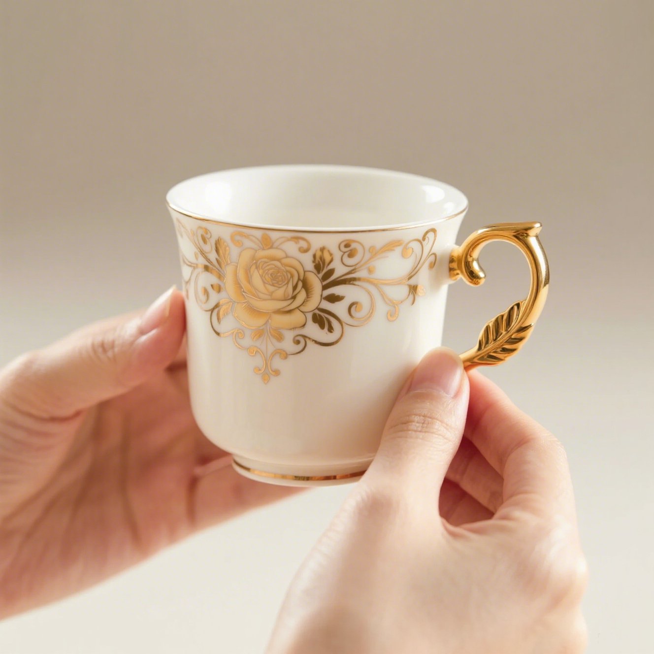 Keramické čajové šálky v balení po 5 ks