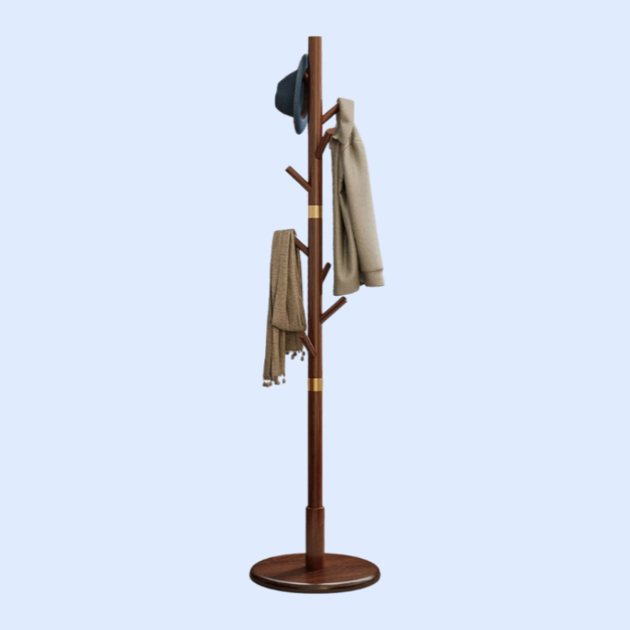 高級感のある高端木製コートラック